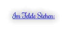 Im Felde Stehen: