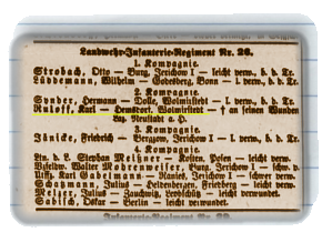 Gedient im 	Landwehr-Infanterie-Regiment 26